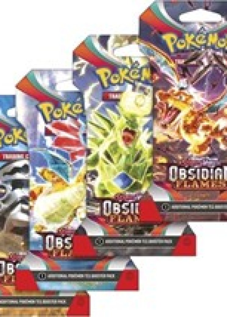 Obsidian Flames Sleeved Booster Pack Art Bundle [Set of 4]