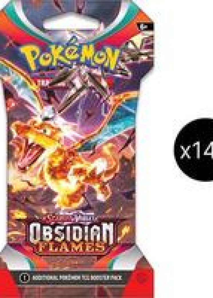 Obsidian Flames Sleeved Booster Pack Case