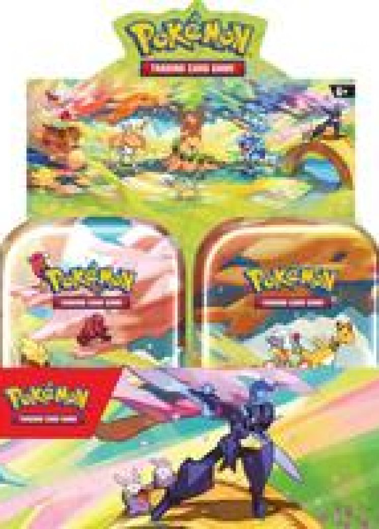 Vibrant Paldea Mini Tin Collection Display