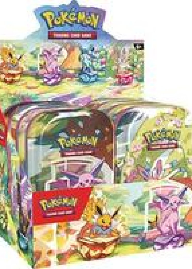 Prismatic Evolutions Mini Tin Display