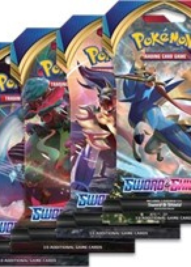 Sword And Shield Base Set Sleeved Booster Pack Art Bundle [Set of 4]