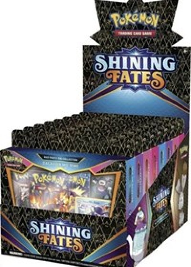 Shining Fates Mad Party Pin Collection Display