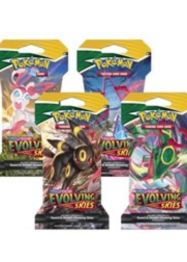 Evolving Skies Sleeved Booster Pack Art Bundle [Set of 4]